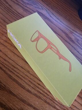 HOKA Green Sunglasses Case with Orange Illustration